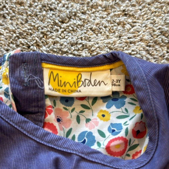 MINI BODEN Corduroy Dress size 2-3 - Picture 2 of 4